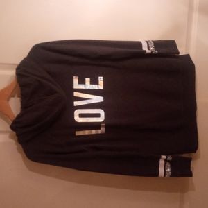 Victoria's Secret set  pull over tunic hoodie charcoal gray and pants...